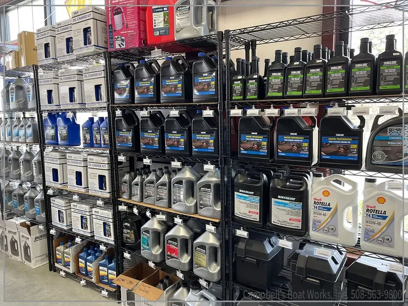 Shelves of oils and lubricants