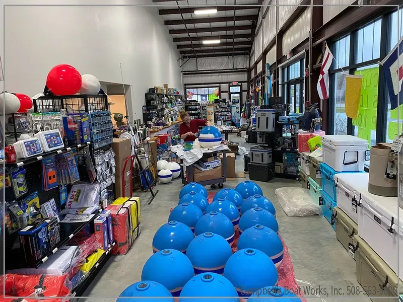 Boating supply store with towables and marine gear